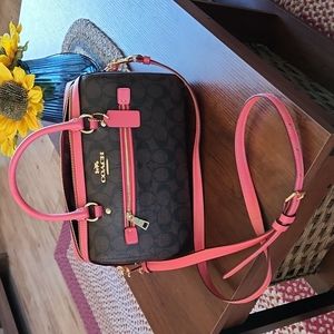 Coach Rowan satchel in signature canvas